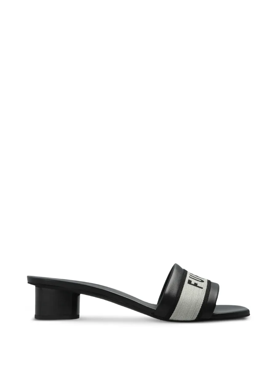 logo-print leather sandals 2