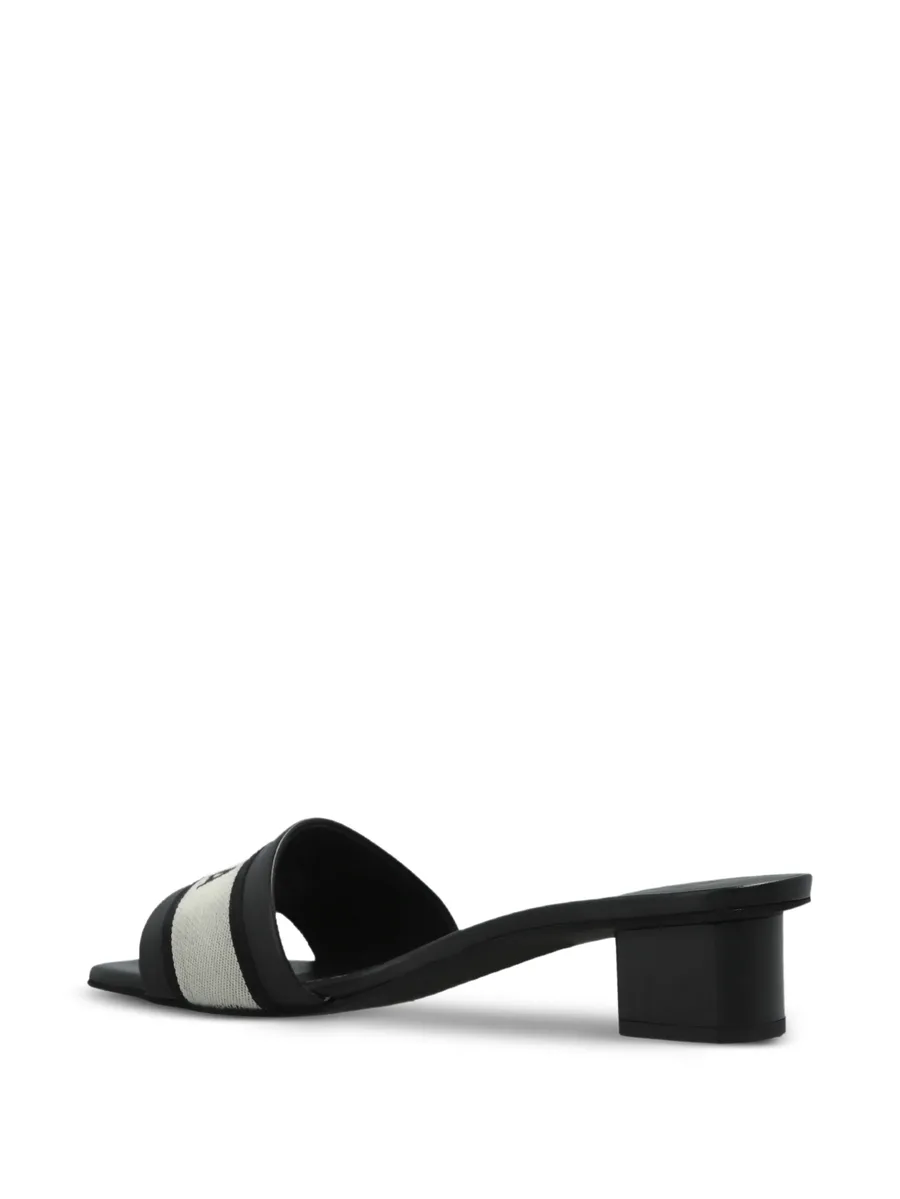 logo-print leather sandals 10