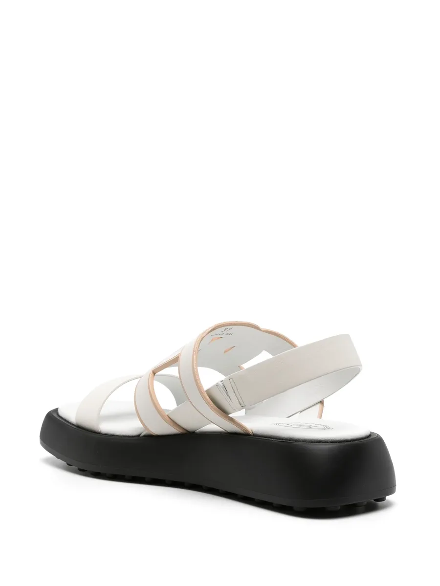 cut-out leather sandals 5