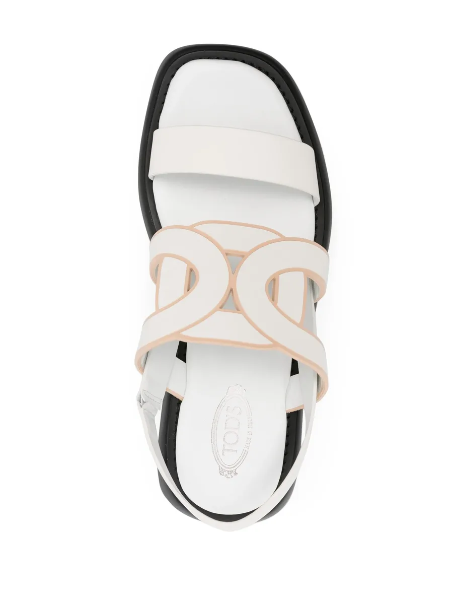 cut-out leather sandals 8