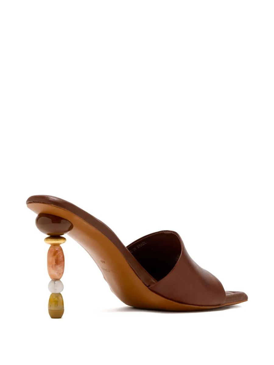 beaded heeled sandals 6