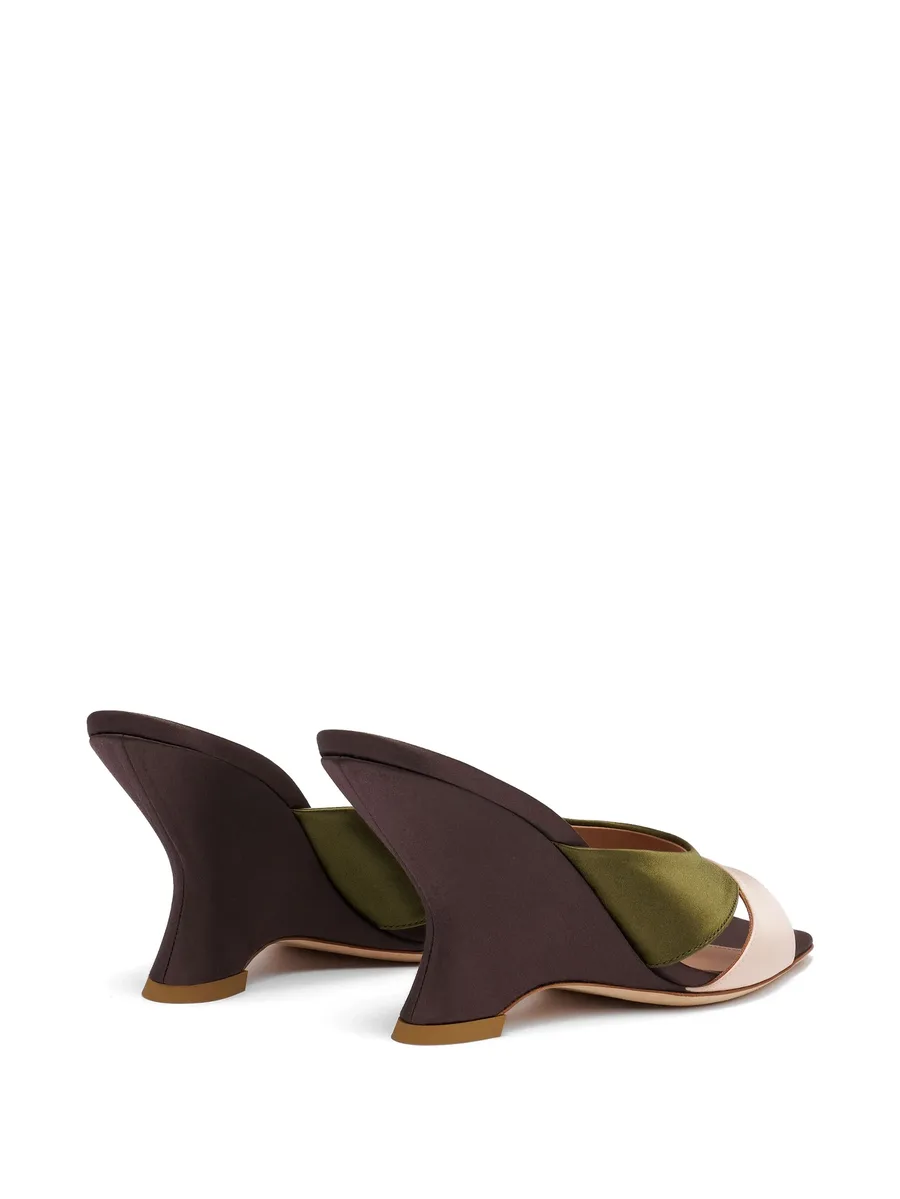 Lourdes satin wedge sandals 5