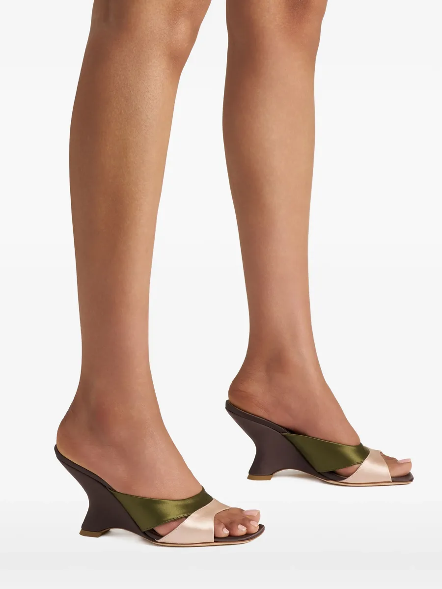 Lourdes satin wedge sandals 10