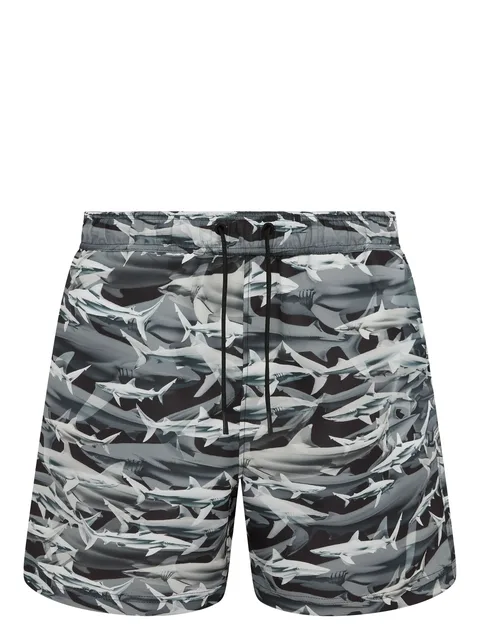 Shark print swim shorts
