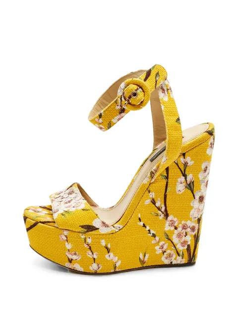 floral-print sandals