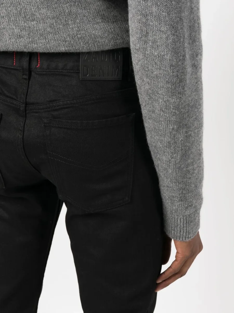 logo-patch straight-leg jeans 9