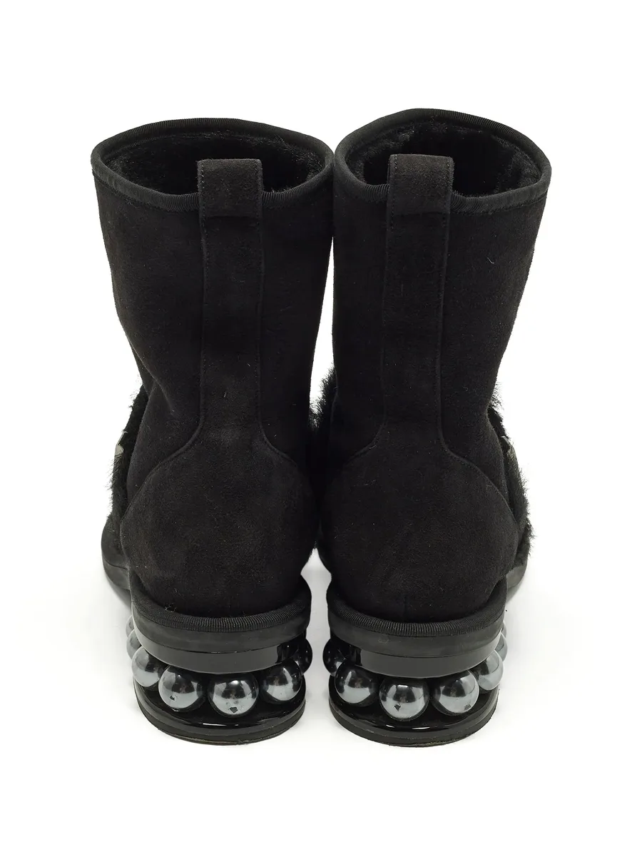 Casati faux-fur trim ankle boots 5