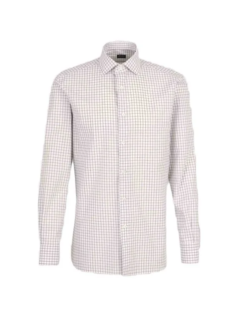 check-pattern long-sleeve shirt