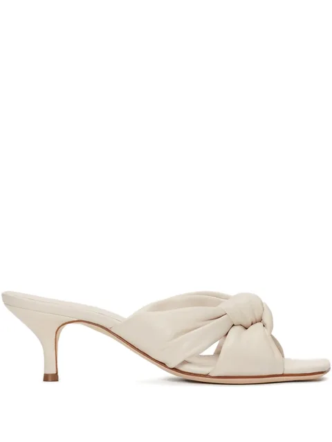 knot-detail leather sandals