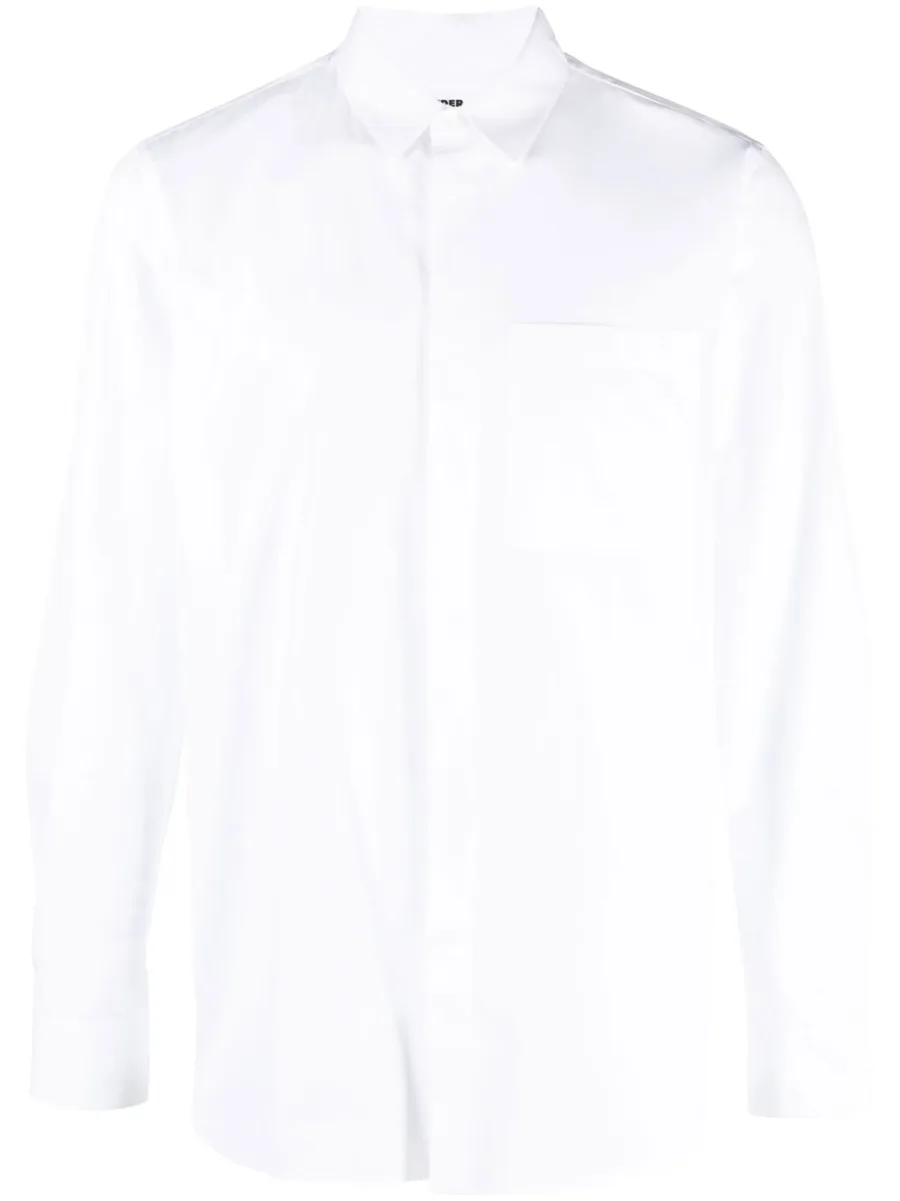поплиновая рубашка с потайной застежкой 2