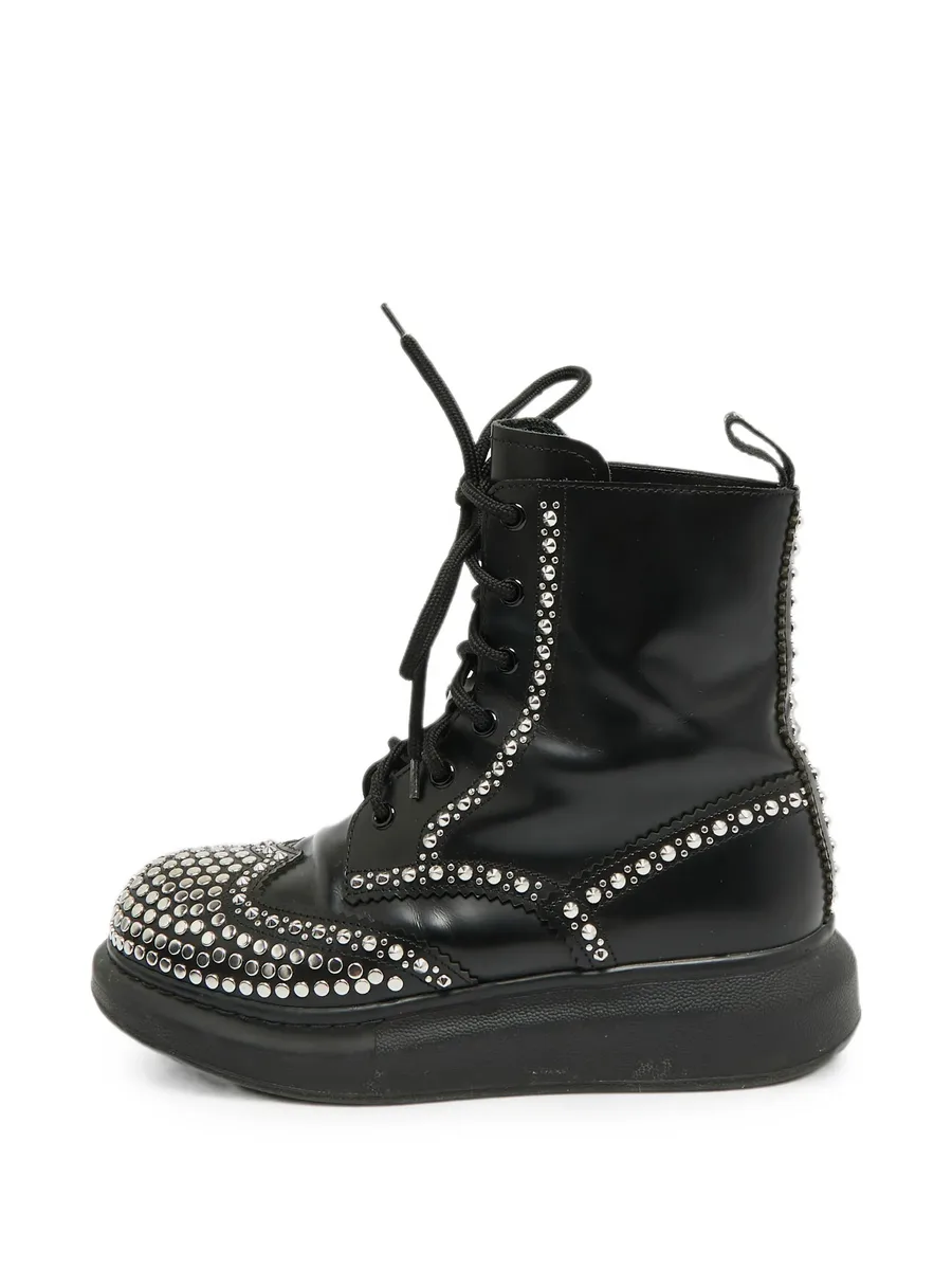 studded lace-up ankle boots 1