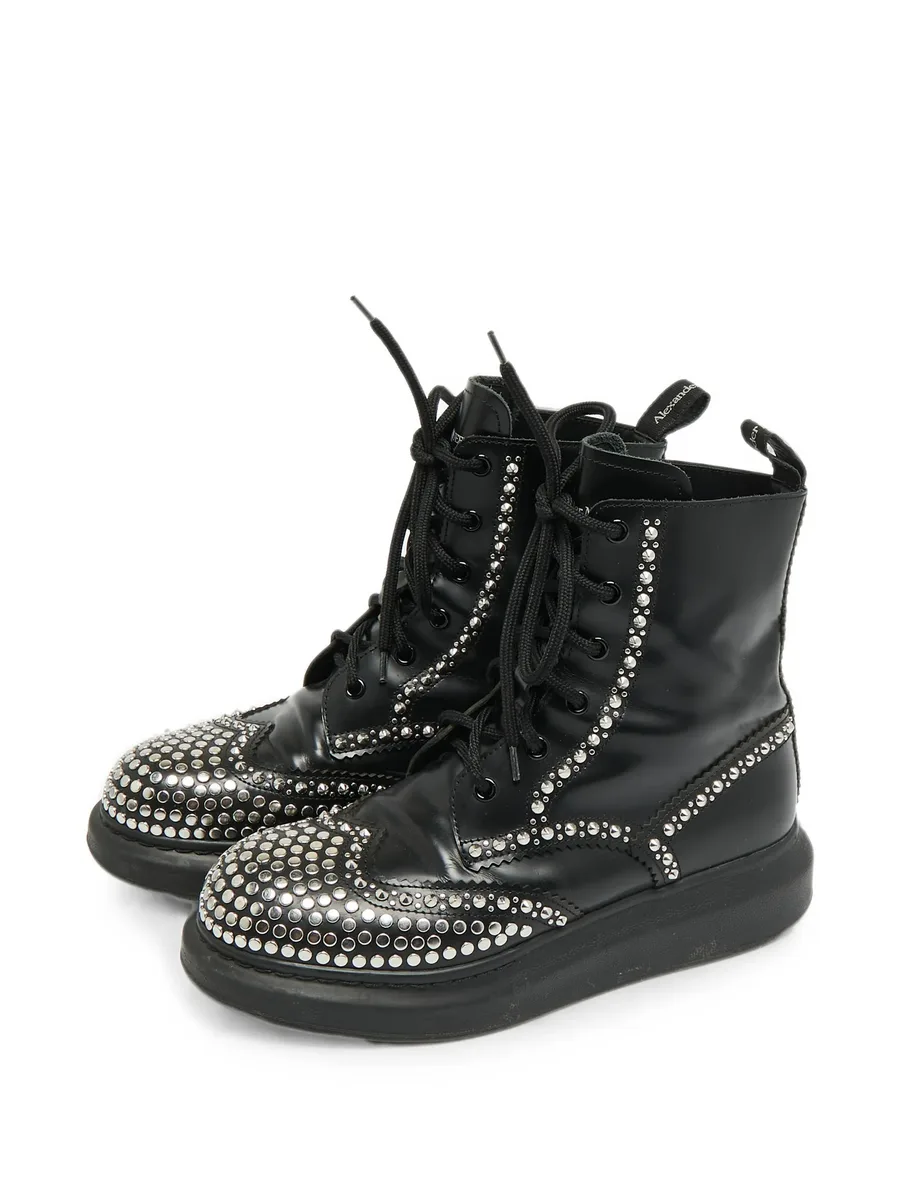 studded lace-up ankle boots 6