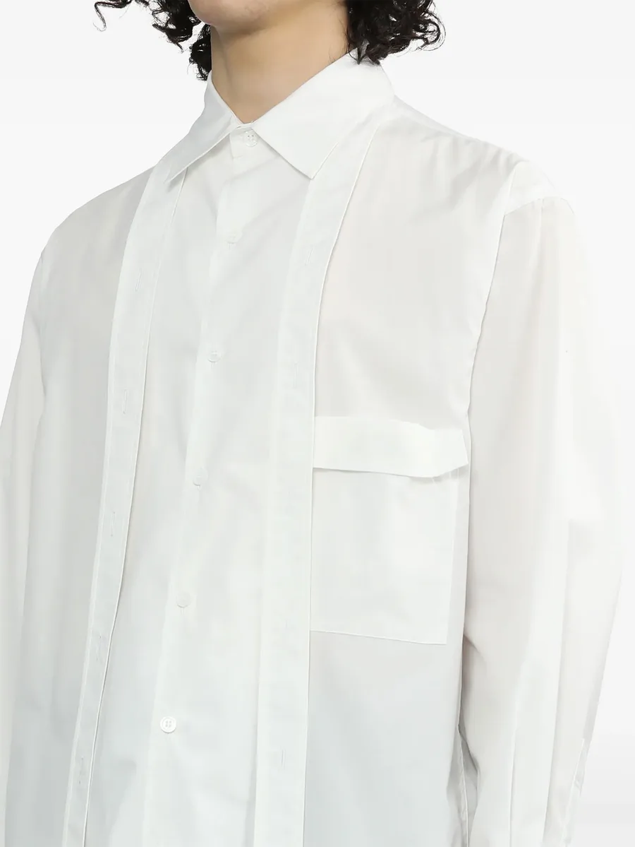 scarf-detail cotton shirt 10