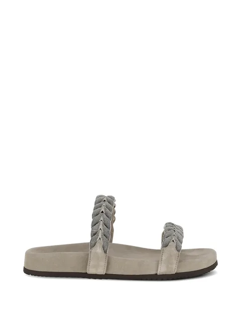 Laurel Leaf Monili-embellished flat sandals