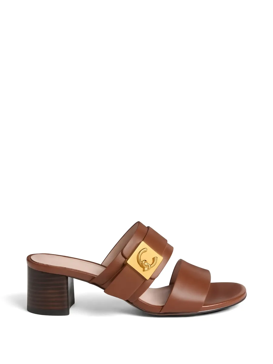 C-Me Lock calf-leather mules 2