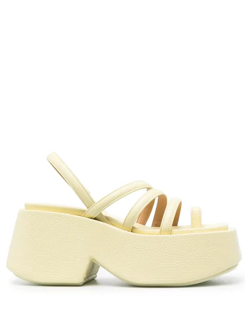 platform leather sandals