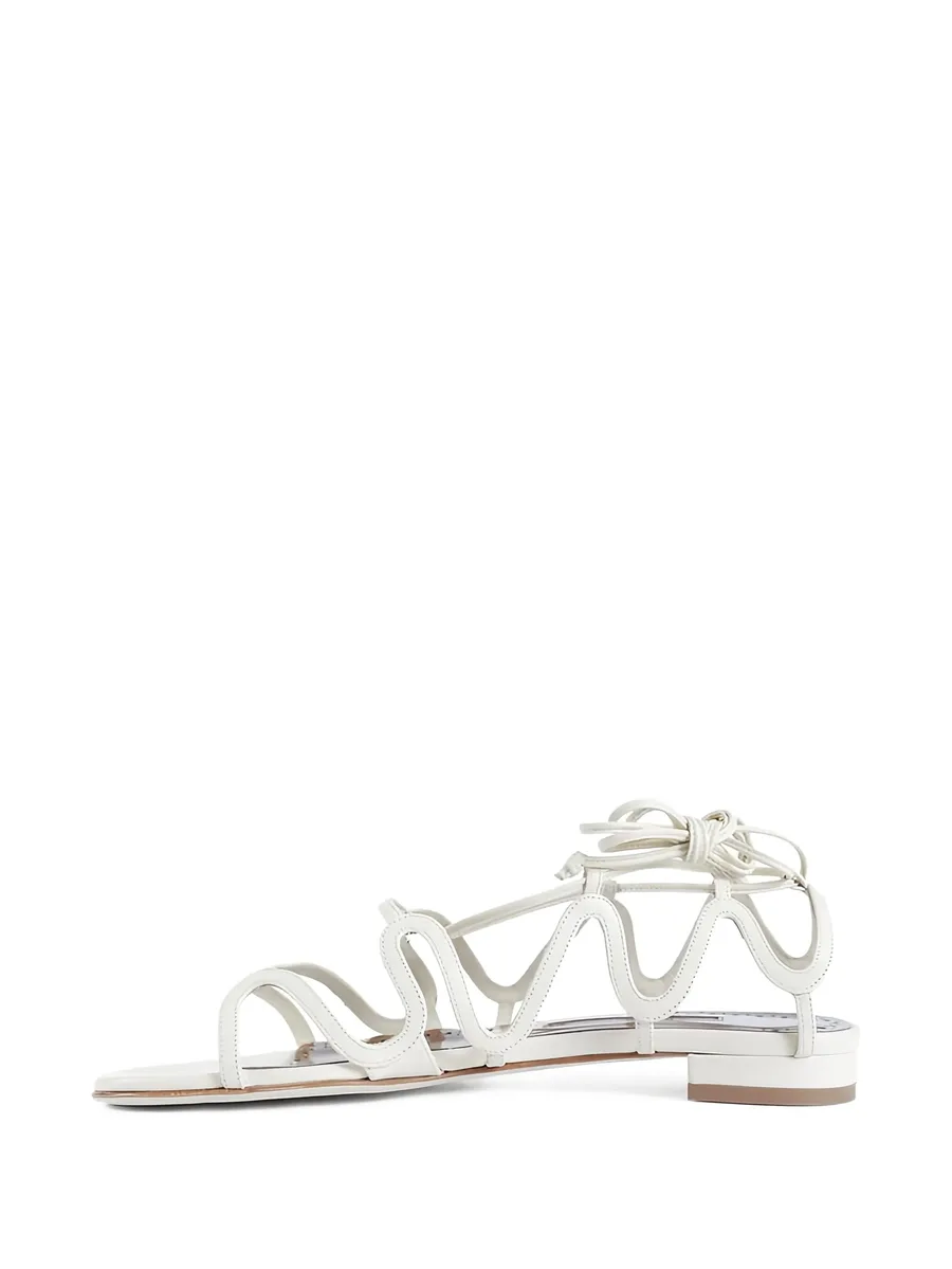 Fawdaflat lace-up leather sandals 4