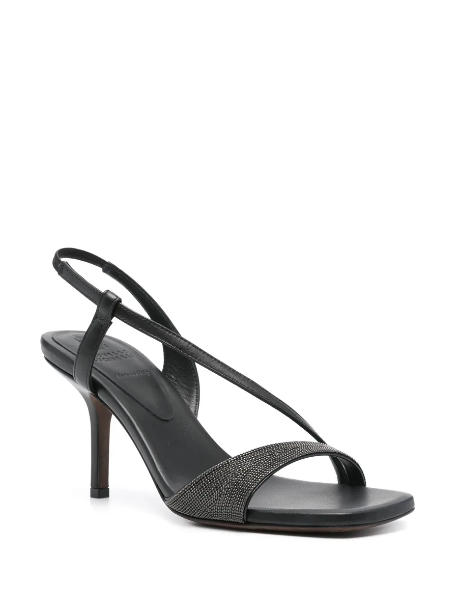 95mm Monili-chain leather sandals 4