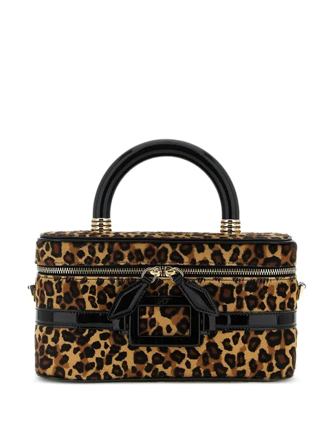 Belle Vivier leopard-print buckle tote bag