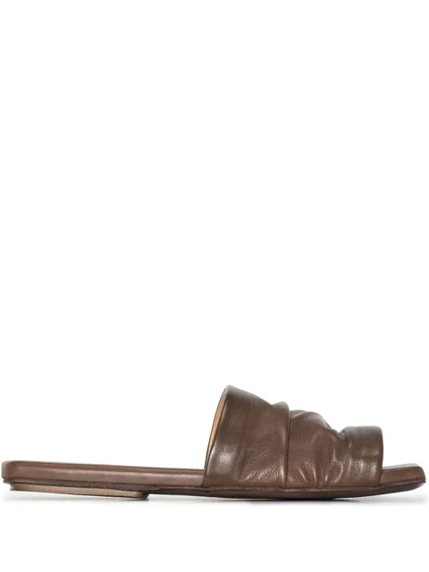 Tavola ruched flat sandals