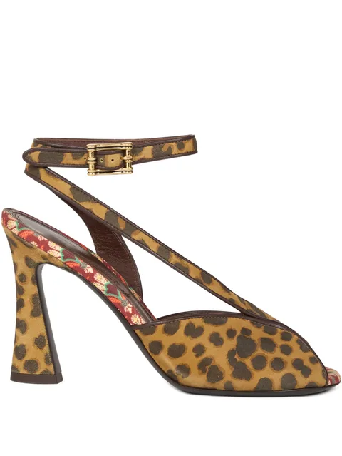 90mm animal-print heeled sandals