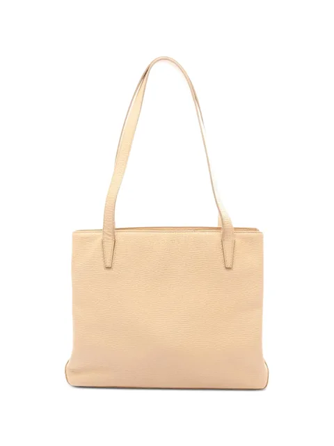 textured leather tote bag