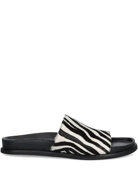Effie zebra-print slides