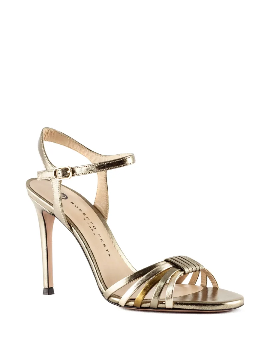 metallic strappy sandals 4