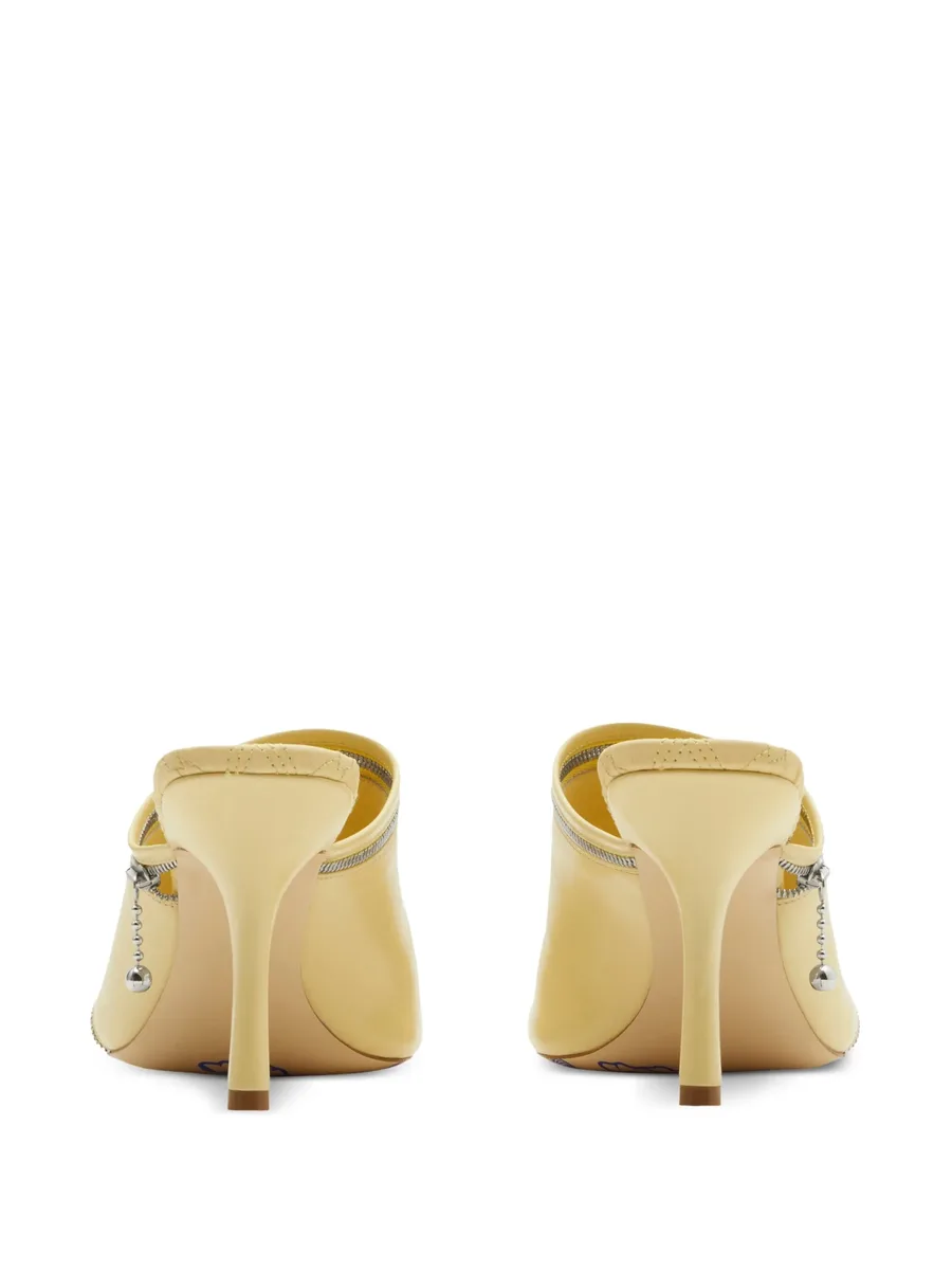 decorative-zip leather heeled sandals 5