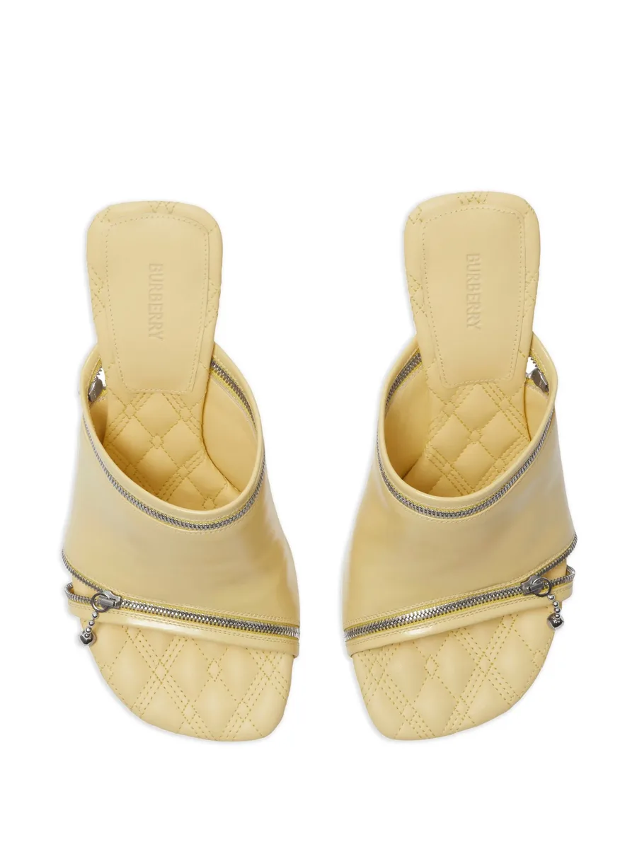 decorative-zip leather heeled sandals 8