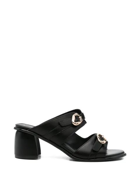 buckle-strap block-heel sandals