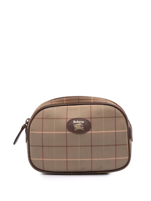 20th Century Vintage Check Canvas clutch bag