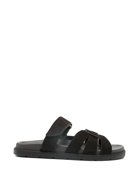 woven suede sandals
