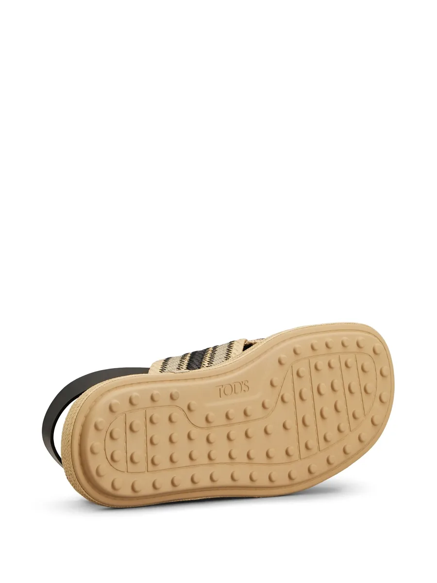 two-tone woven sandals 8