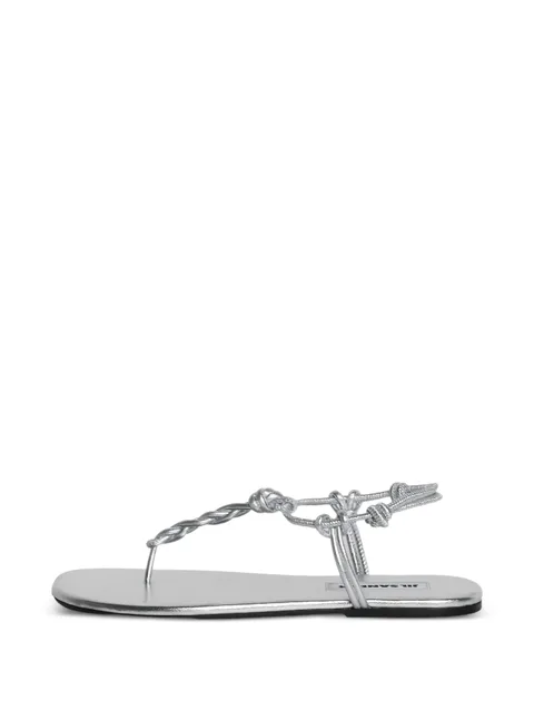 knot-strap flat sandals