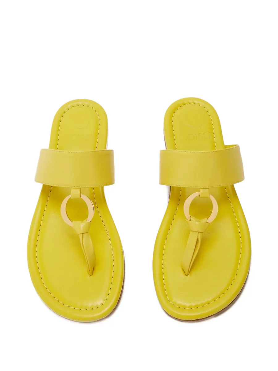 Olivia ring-detail leather sandals 5