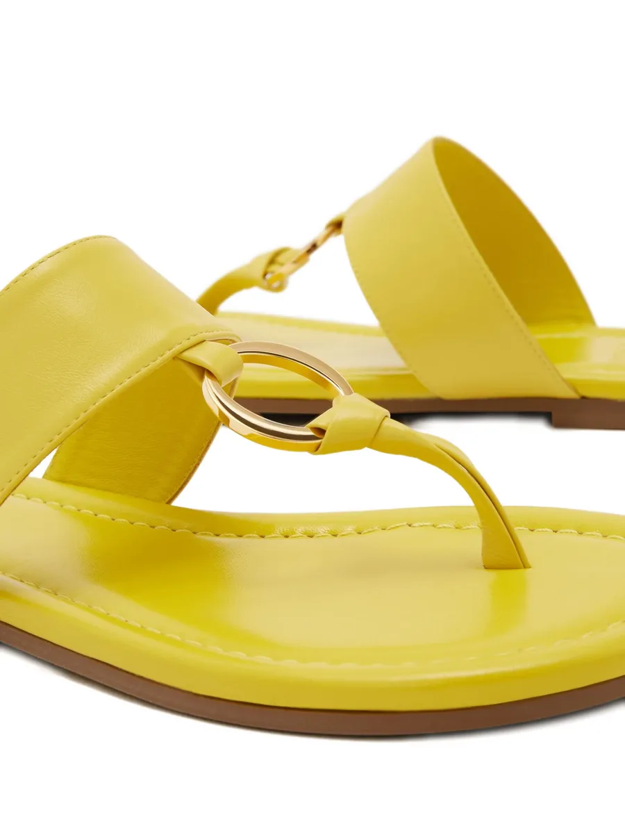 Olivia ring-detail leather sandals 8