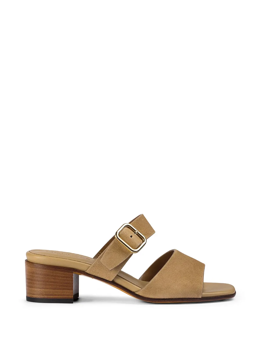 suede double-strap sandals 2