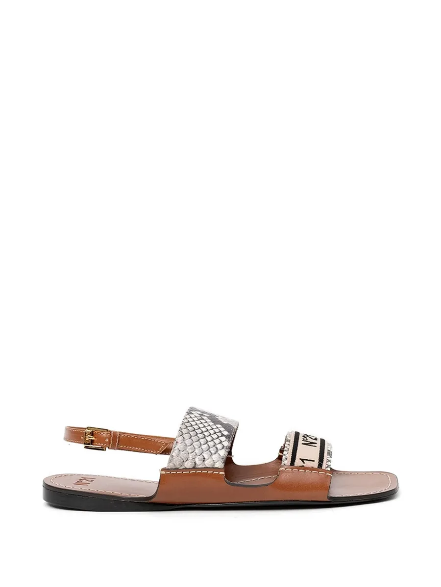 snakeskin-effect strap sandals 2