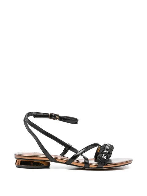 crystal-embellished braided-detail sandals