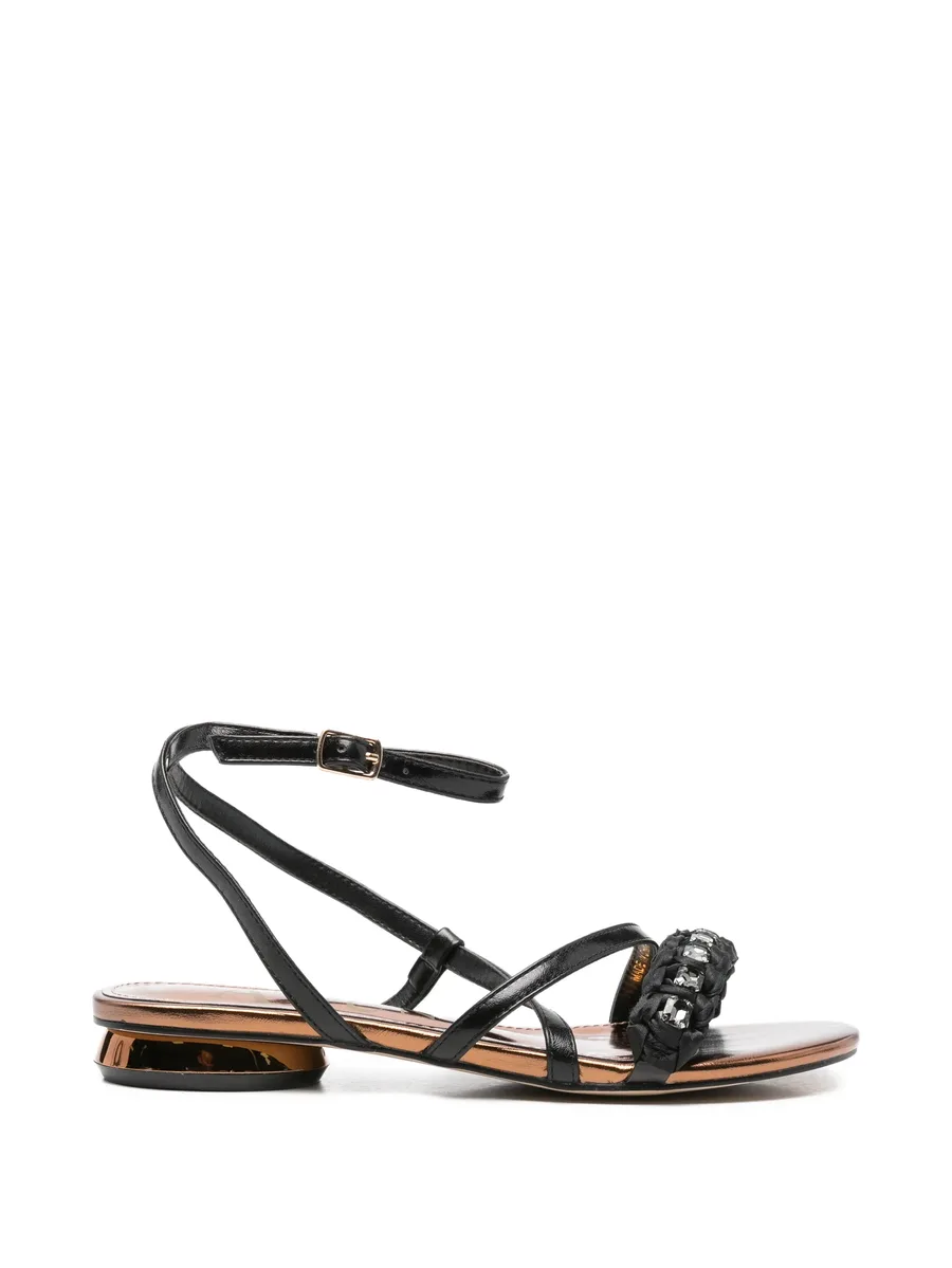 crystal-embellished braided-detail sandals 2