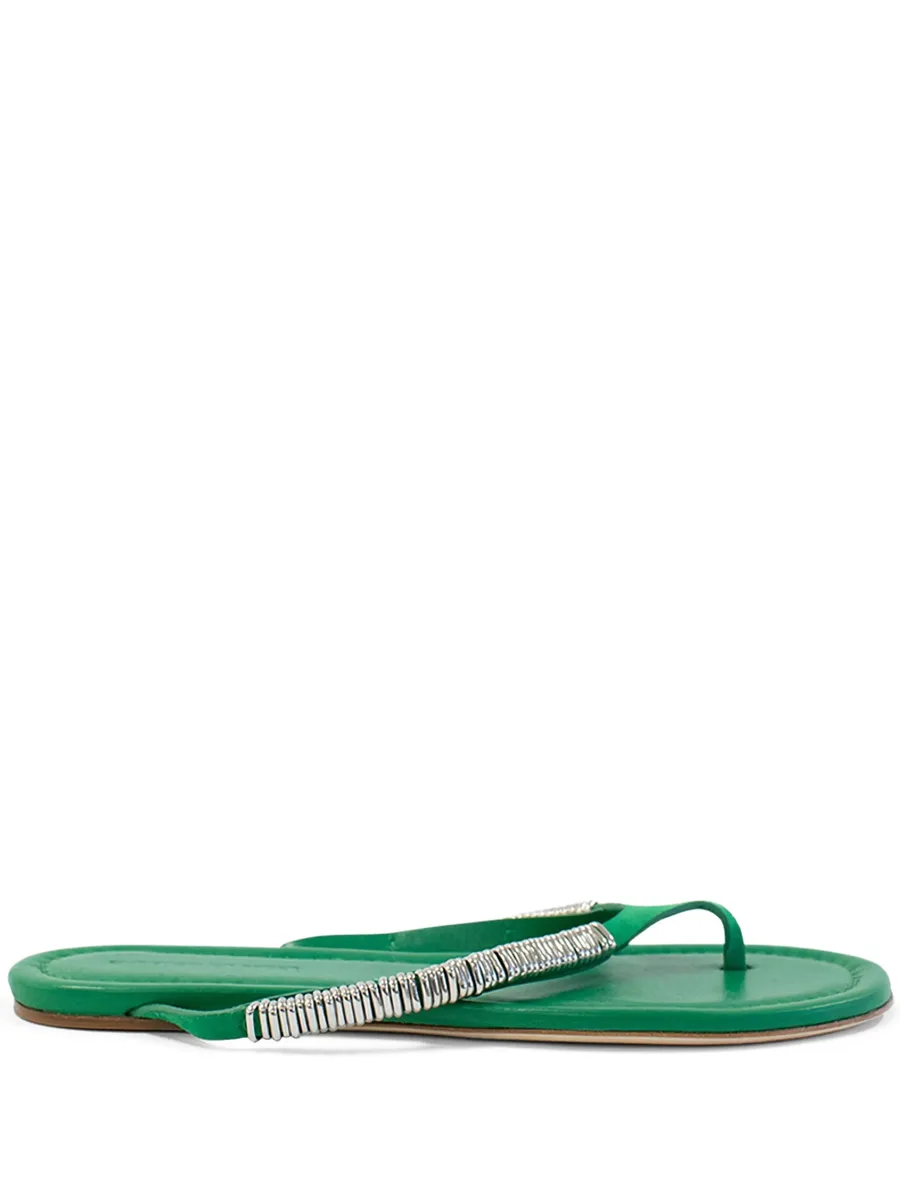 Frida pierced suede flat sandals 2