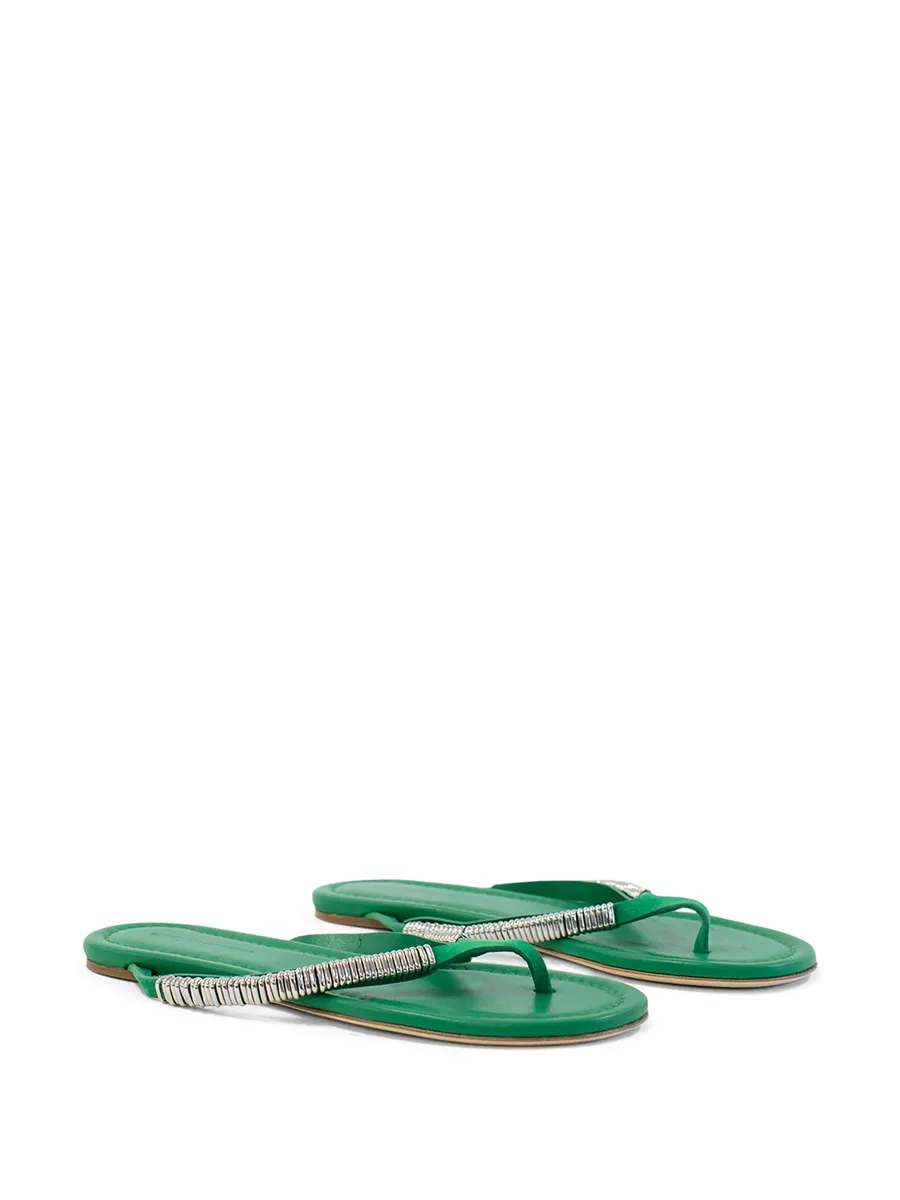 Frida pierced suede flat sandals 4