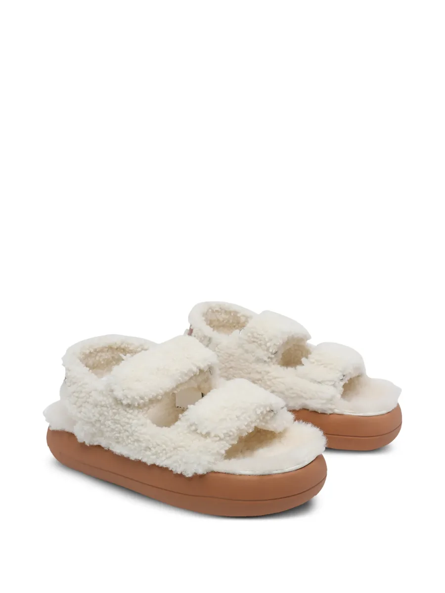 shearling platform sandals 8