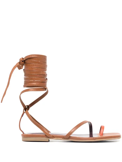 Nicola leather flat sandals