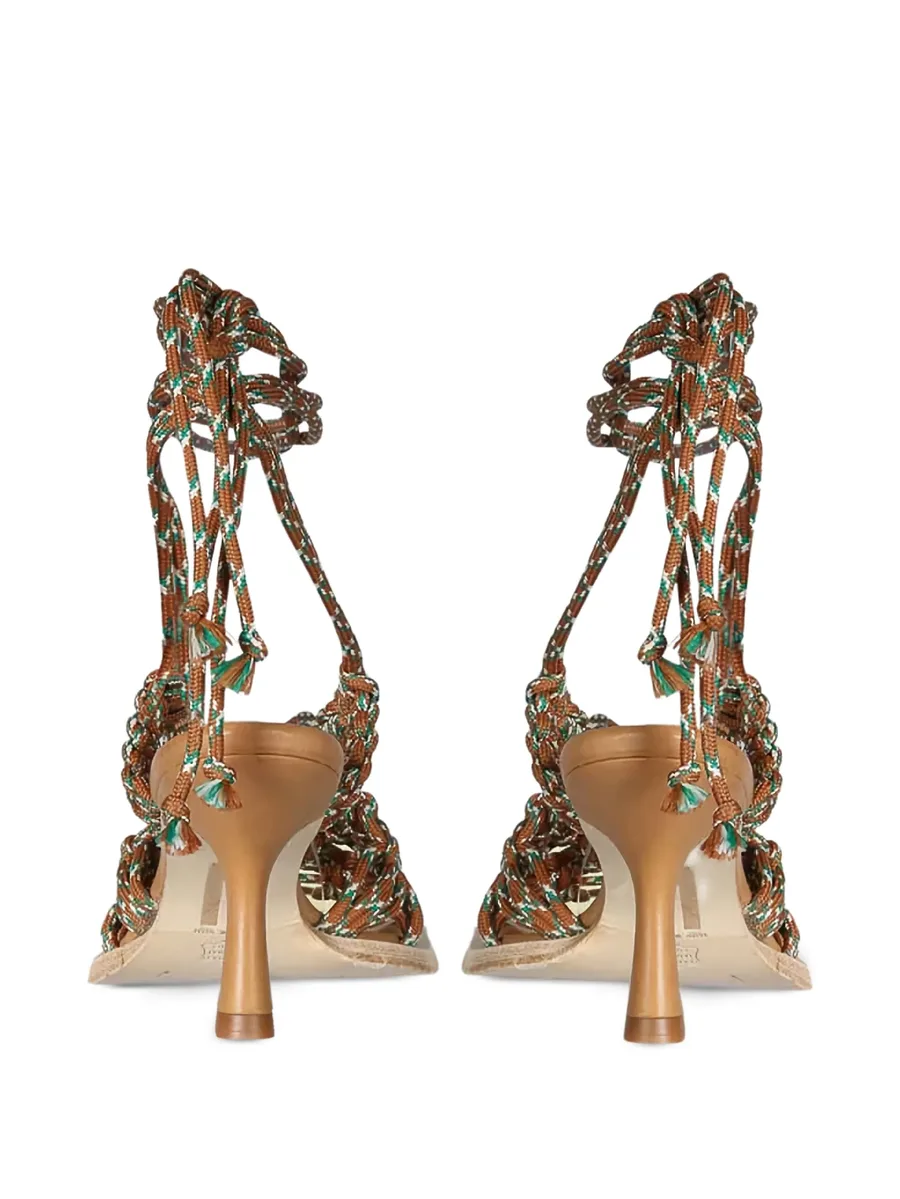 35mm self-tie heeled sandals 6