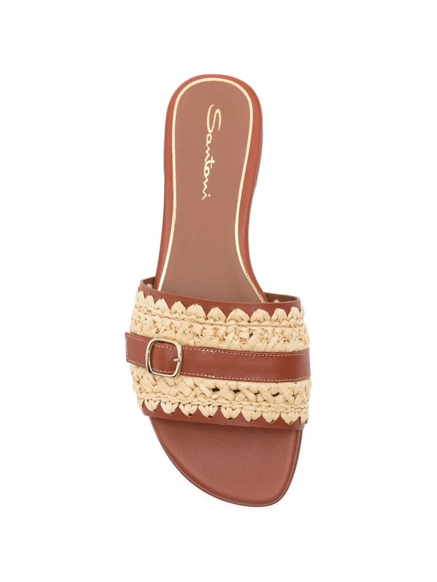 open-toe flat sandals 8