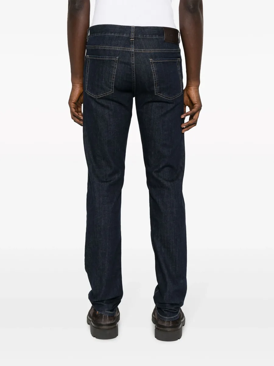 low-rise straight-leg trousers 8