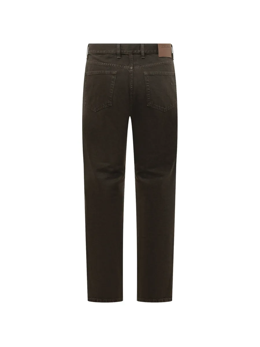 stright-leg cotton jeans 4