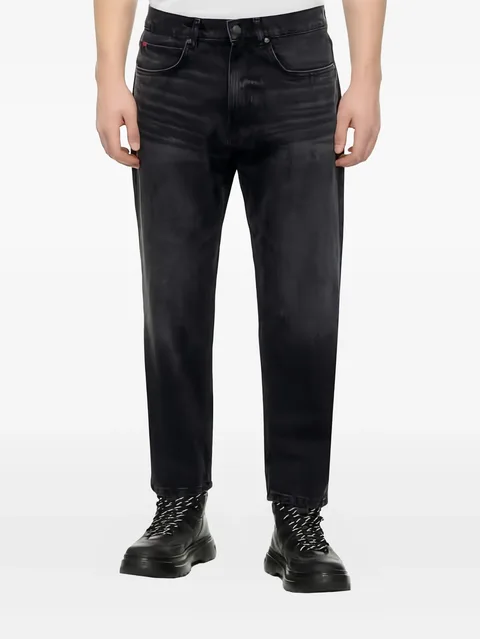 button-fastening jeans